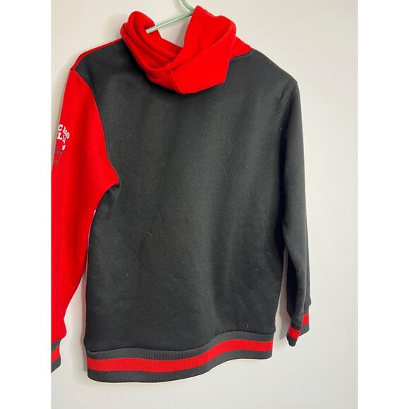NBA Chicago Bulls Hoodie Kids Youth Large 14-16 Red/Gray/Black Colorblock L/S - Picture 12 of 12